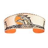 FRONT LINE JEWELRY Dolphin Bracelets for Men & Women – Handmade Copper Cuff with Three Jumping Dolphins – Adjustable Unisex Ocean Wildlife Jewelry – Dolphin Lover Gift