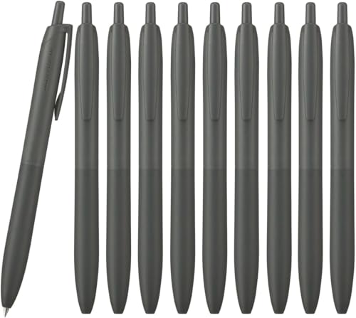 Image of 三菱鉛筆 Uni Jetstream Single Ballpoint Pen, Equipped with 0.7mm Lite Touch Ink (Black), Off Black, SXNLS07.24, Set of 10