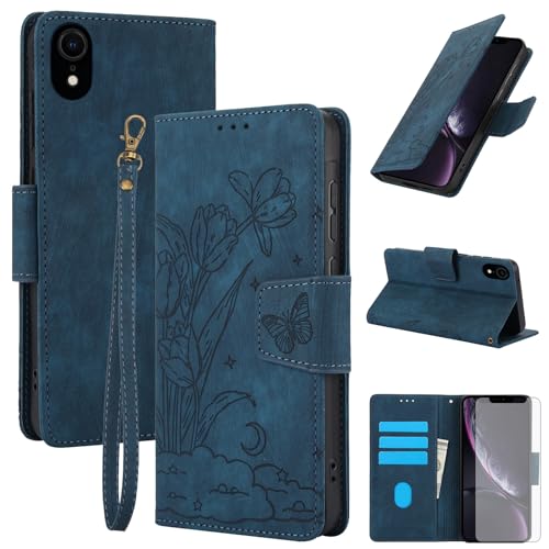Protection iPhone XR intégrale pour sorties et voyages avec étui portefeuille à sangle