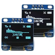2PCS 0.96 بوصة OLED IIC Dispaly Bboard Module 12864 128x64 Pixel Mini Self-Luminous OLED Screen for Arduino ESP32 White + Blue