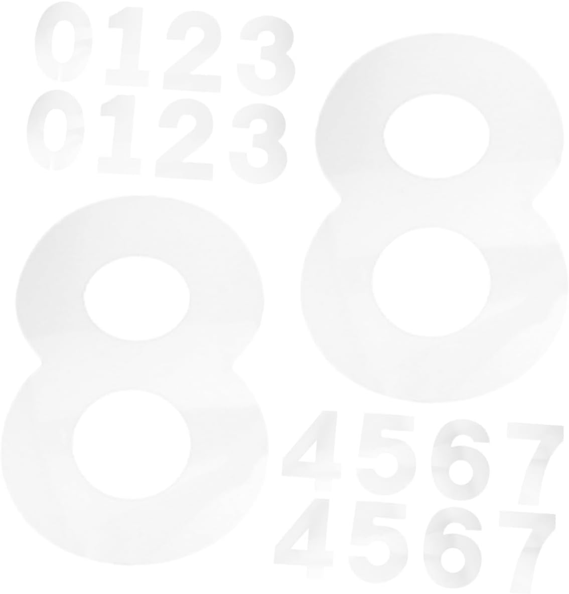 LABRIMP Number Cake Stencil Set with 0-8 Molds, 10-inch Plastic Baking Templates for Mousse and Fondant Decorating, Easy Release Birthday Cake Decorating Tools for Home Baking and Parties