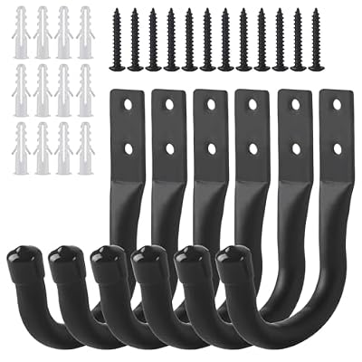 ALAHUGYEF 6 Pcs Gancho Pared de Garaje Resistentes