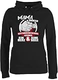 Muttertagsgeschenk Mama Geschenke - Mama & Tochter Immer EIN Herz & eine Seele - weiß/rot - XL - Schwarz - Mutter Tochter Pulli - JH001F - Damen Hoodie und Kapuzenpullover für Frauen