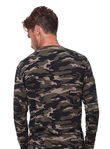 Men's Thermal Top Lightweight Ultra Soft Fleece,Base Layer, Very Warm, Excellent Wicking (Medium, Camouflage) #TOP1