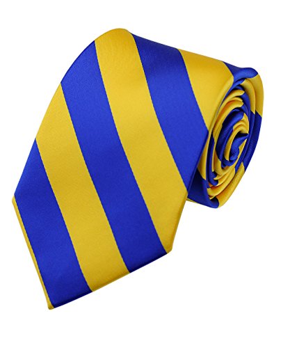 Image of NYFASHION101 Men's Classic Striped Necktie - Premium Woven Two-Tone Tie for Weddings, Graduation, Business & School Colors