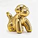 COQIRAUSEN Balloon Monkey Statues Gold Small Figurine Home Decor, Ceramic Cute Sculpture Decorative Ornament Modern Collectible Accent for Living Room, Shelf, Office Desktop, Cabinets, Nightstand