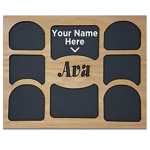 Personalized Handmade in The USA Wooden Mat Collage, Custom Made Photo Matte, Made of Real Wood, for Picture Frames, Photography, Art Work, Home & Kitchen Decoration, 11â€ x 14â€