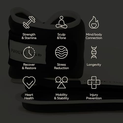 Pvolve Adjustable Ankle Weights for Men & Women, Wrist or Ankle Weights, Tone and Sculpt Your Body, Legs & Core, Used for at Home Workouts, Walking, Dancing or Pilates, 1 Pair - Image 6