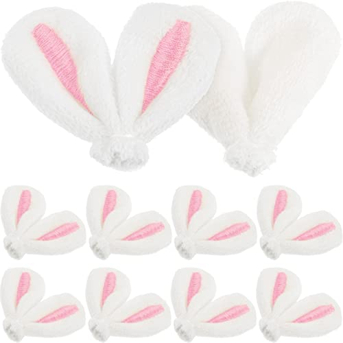 Abaodam 20pcs Cartoon Animal Furry Ears Mini Bunny Ear for Making Bunny DIY Craft