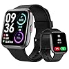 Montre Connectée Homme, 1,85" Femme Smartwatch pour Samsung iPhone Android, Alexa intégrée 3ATM 100+ Modes Sportifs Moniteur de SpO2/Sommeil/Fréquence Cardiaque/Podometre/Calories Noir