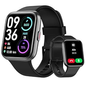 Tensky – Tensky Smartwatch Herren Damen, 1,85'' Fitnessuhr 3ATM wasse