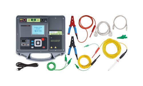 Close-up of the Metrel MI 3210 TeraOhm XA 10kV display and control panel.