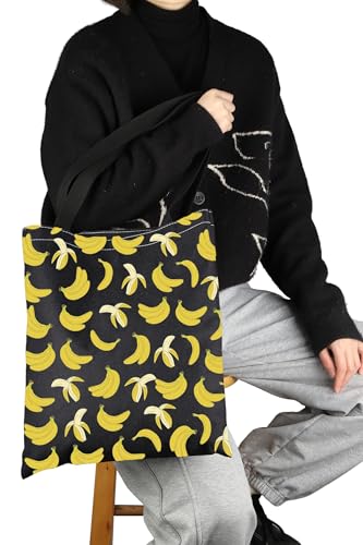 Bolso tipo tote VAMSII para amantes del plátano - Diseño de plátano, bolso de mano para agricultores, regalo para amantes de las frutas miniatura 6