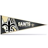 Rico Industries NFL Football New Orleans Saints Primary 12" x 30" Felt Wall Décor Pennant - Great f