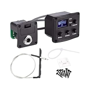 Precision 3-Band EQ Control: Features dedicated sliders for Bass, Middle, and Treble, allowing you to sculpt your tone with professional clarity and eliminate feedback when plugged into an amplifier or PA system. Integrated LCD Tuner Display: Equippe...