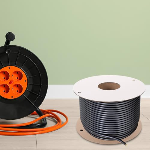 Carrete de cable eléctrico portátil y compacto para guardar extensiones 8
