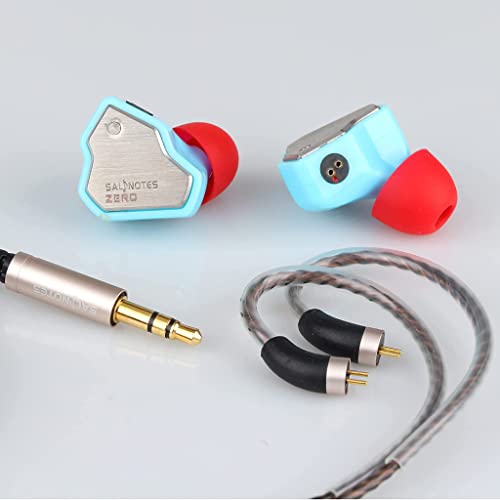 Image of Concept Kart 7Hz Salnotes Zero Wired Iem Earphone, 10Mm Dynamic Driver|Metal Composite Diaphragm|Noise Isolation|In Ear Monitor Earbuds With Detachable Ofc Cable (Blue, 3.5Mm With Mic)