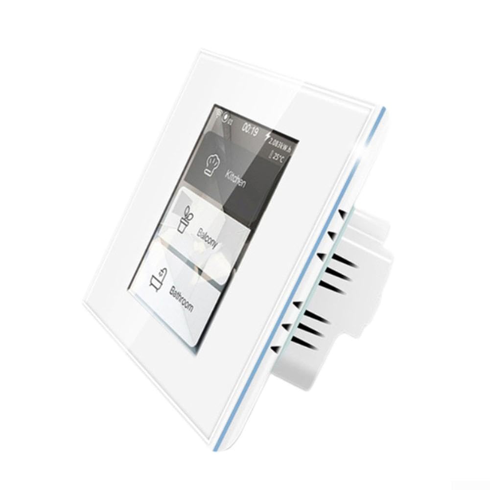 für tuya WLAN für LCD für Smart Schalter 1/2/3 Fach Touch Glas (weiß)