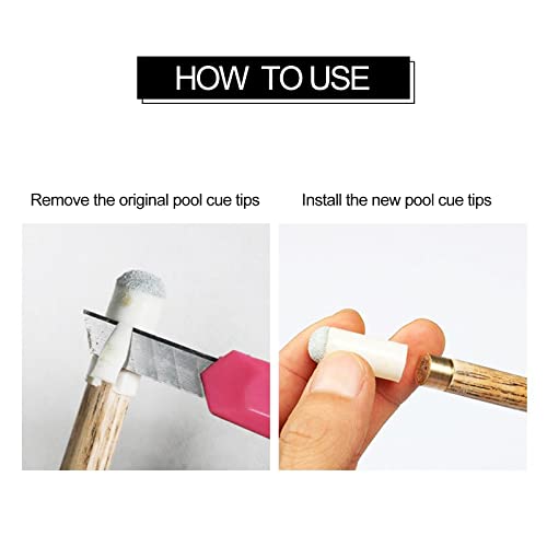 Llmsix 24 Pieces 13 Mm Pool Cue Tips Pool Stick Tips Slip On Cue Tips Replacement Pool Table Accessories For Pool Stick Billiard Cue Tips Replacements For Pool Cues And Snooker(Blue) #TOP3