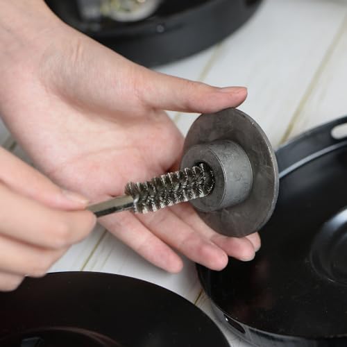 QUARKZMAN 5 Stück Drahtbürste Bohrmaschine 15mm, Nylon Heizungsbürste mit Sechskantgriff 6,35mm, Bohrerreinigungsbürste Länge 115mm für Polieren, Schleifen, Schweißnahtreinigung, Weiß