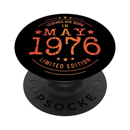 Cumpleaños Mayo 1976 Edición Limitada Regalo Legend May PopSockets PopGrip Intercambiable
