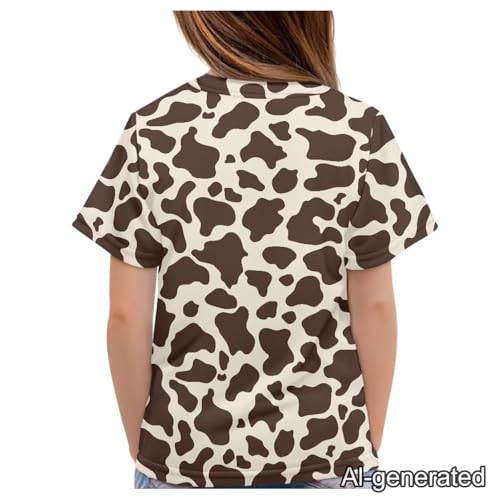 Image of Renewold Kids Novelty T-Shirt for Girls Boys Short Sleeve Crewneck Summer Tee Soft Breathable Graphic Shirt for Age 2-16