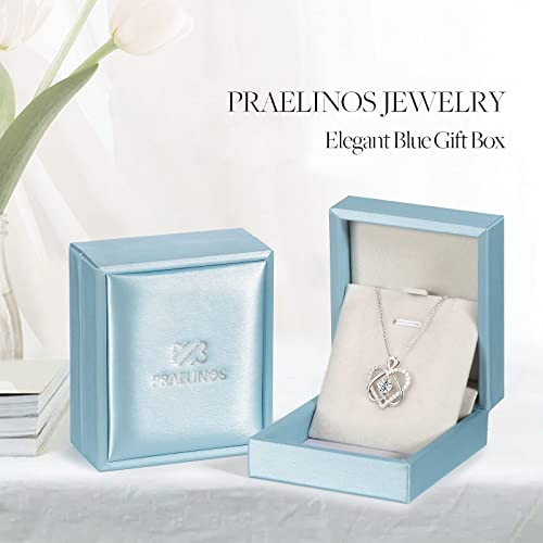 Praelinos Collana Donna Amore Cuore Birthstone