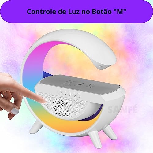 Luminária de Mesa Quarto Cama para Meditação Tecnologia RGB Speaker Caixa De Som E Carregador Por In