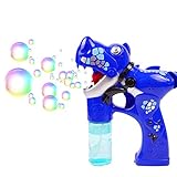 ★ Die Packung enthält eine Dinosaurier Form Luftblasenpistole und zwei Flaschen mit 60 ml Luftblasenwasser.