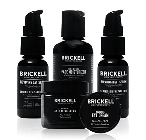 Brickell-Mens-Complete-Defense-Anti-Aging-Routine-Night-Face-Cream-Vitamin-C-Day-and-Night-Serum-Facial-Moisturizer-wSPF-and-Eye-Cream-Natural-and-Organic-Scented-Skin-Care-Gift-Set