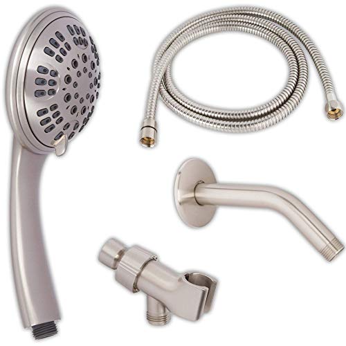 Kit Regadera de Mano 6 Funciones con Brazo de 6 Pulgadas miniatura 1