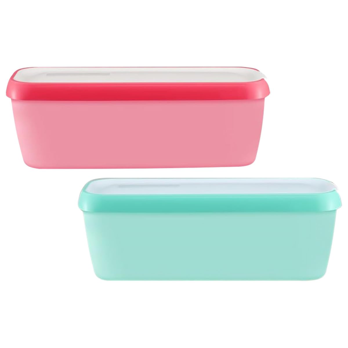 Envases de Helado Reutilizables 2 Piezas Pp Tapa Sellada