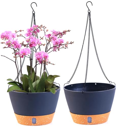 Pot suspendu drainant de 20,3 cm avec niveau d'eau visible pour arrosage facile - 7