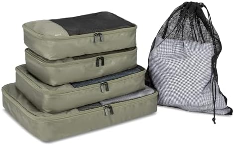 ROOTS Packing Cubes For Luggage With Laundry Bag – Set of Five to...