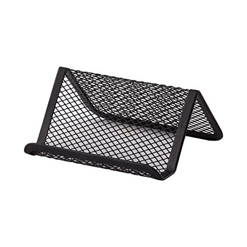 D.RECT Business Card Holder Metal Mesh Black Cover