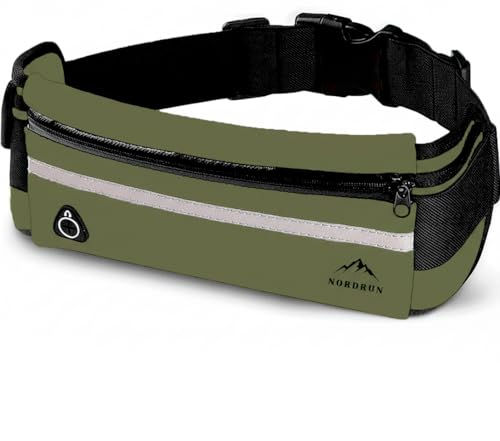 Nordrun Riñonera Running Ajustable e Impermeable Apta par Todos los Moviles Mujer y Hombre | Cinturon Running | Porta Movil Running | Riñonera Deportiva | Running Belt