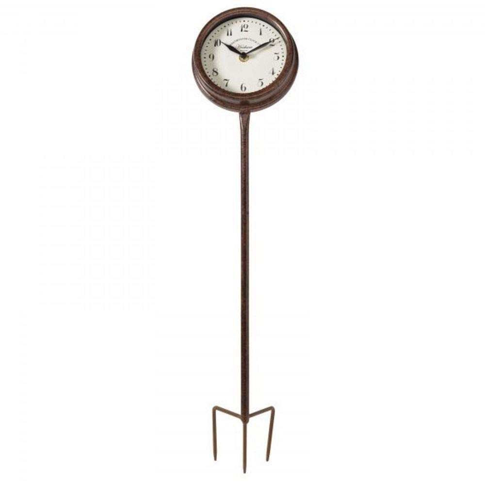 Garden & Outdoors Outdoor Clocks Garden Stake Clock Outdoor Metal