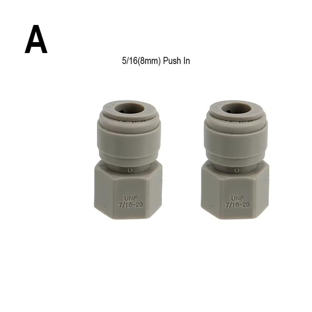 Ball Lock Keg Disconnect 1 Set - Schnellverbinder for Gas- Und Bierleitungen Mit 5/16" Und 3/8" Steckanschlüssen for Selbstgebrautes Bier(A)