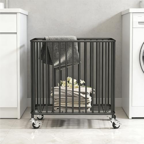 Panier à linge en métal avec roues : la solution parfaite pour libérer de la place chez vous