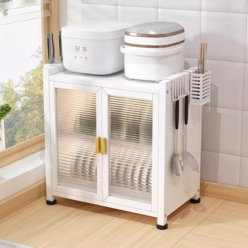 Varios niveles escurreplatos Armario cubiertos cocina, escurridor de platos Con bandeja de goteo, Armario escurreplatos, cocina encimera escurridor de platos organizador.(Wit,44.5*28*47cm)