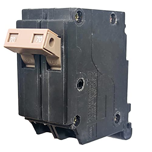 Ch270 2-Pole 70-Amp Circuit Breaker, Type Ch 3/4-Inch Plug-On Molded Case Circuit Breaker, Thermal Magnetic Protection, 10 Kaic, 120/240V, Fit For Cutler Hammer Load Centers (3 Years Warranty) #TOP9
