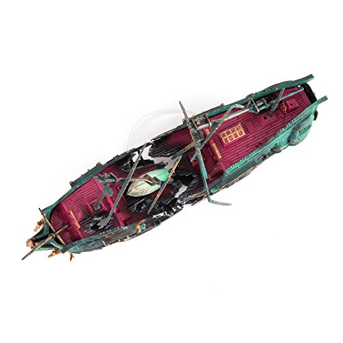 Enfeite para aquário WinnerEco Navio dividido a ar para aquário de peixe navio naufrágio decoração b