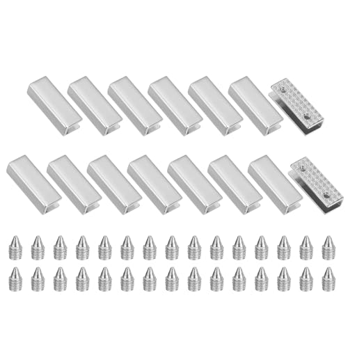 Puntas de extremo de hebilla de cinturón de metal MECCANIXITY con tornillos de aleación de zinc