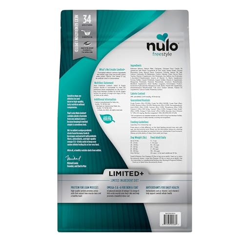 Image of Nulo FreeStyle Limited Ingredient Dry Dog Food - High Protein Salmon Recipe, Natural Grain Free Dog Food for Puppies & Adults, Small, Medium and Large Breed Kibble, 24lb Bag