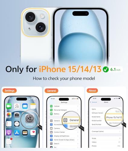 Image of FNTCASE for iPhone 15 Case: for iPhone 14 Case & iPhone 13 Case [Compatible with Magsafe] [Screen Protector] Anti Yellowing Transparent Clear - Military Grade Shockproof Protective Phone Cover - Clear