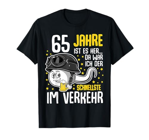 Vor 65 Jahren der Schnellste im Verkehr 65. Geburtstag Mann T-Shirt Vor 65 Jahren der Schnellste im Verkehr 65. Geburtstag Mann T-Shirt