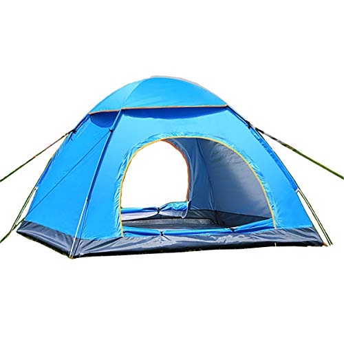 Tente de camping 3 à 4 personnes verte avec moustiquaire ventilée pour extérieur