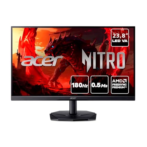Monitor Gamer Acer Nitro 23,8' KG241Y Full HD AMD VA 180Hz 0.5ms FreeSync Bivolt