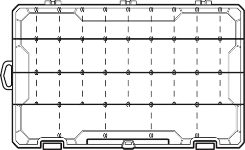Image of Flambeau Outdoors 5007 Tuff Tainer Fishing Tackle Box with Zerust Anti-Rust Dividers - Includes 18 Dividers, 36 Compartments, Clear Fishing Lure Organizer - 14.25 inch x 9.125 inch x 2 inch