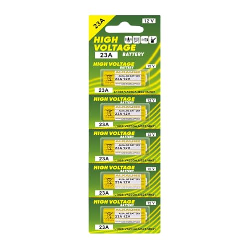 Pack de 5 pilas alcalinas 23A 12V alta capacidad miniatura 7